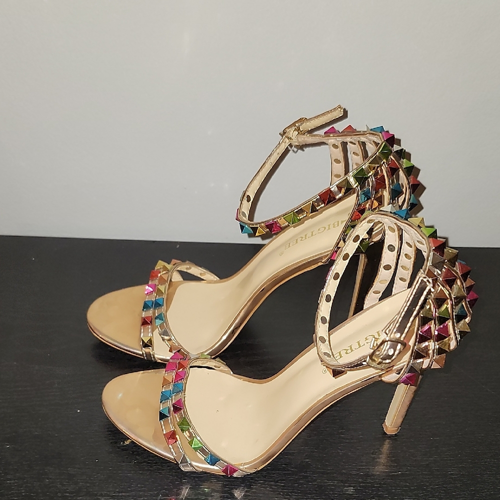 Studded Multicolor Heels